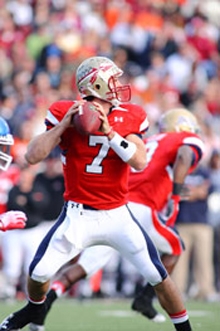 photo of Christian Ponder with football